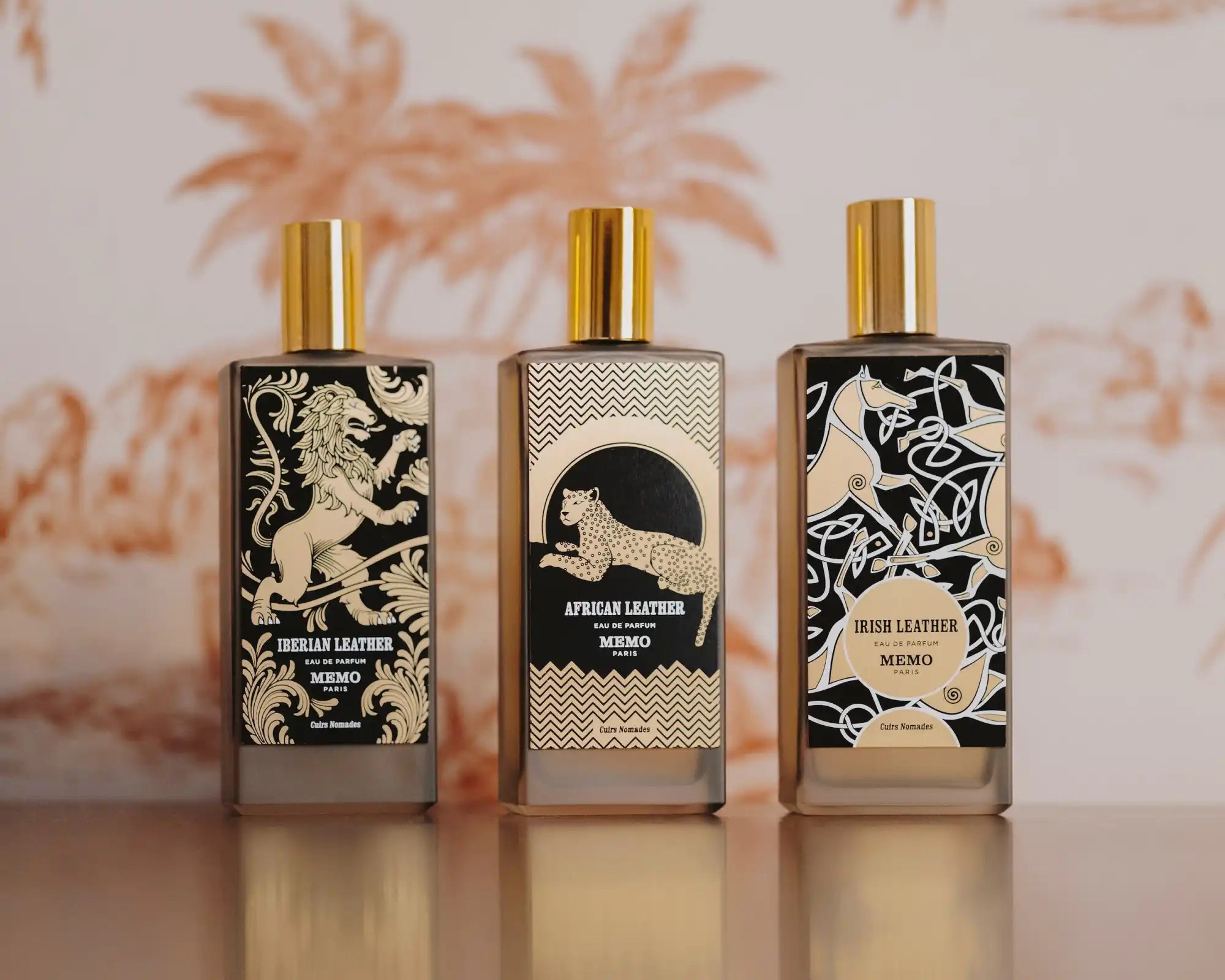 Three decorative perfume bottles.